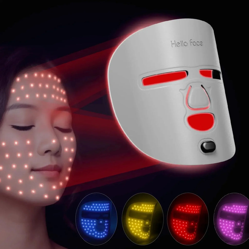 Hello Face M500 LED Light Therapy Mask – 332 LEDs, 4 Modes LED Therapy Face Mask Qst