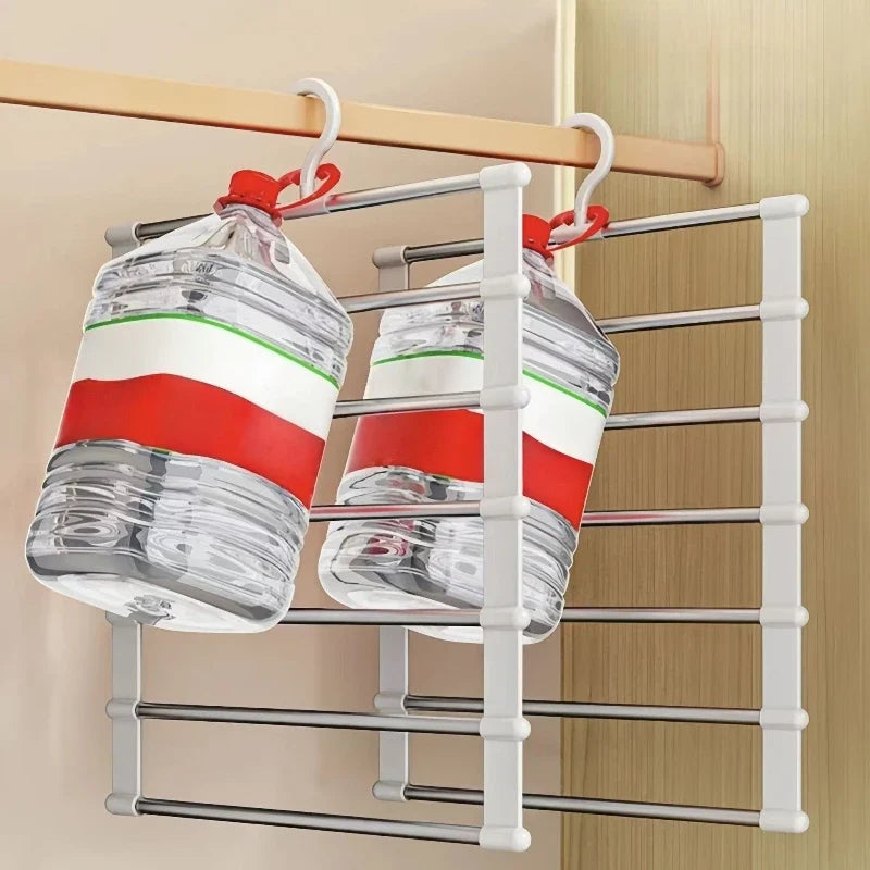 Multi-Layer Foldable Pants Hanger – Non-Slip Space Saver Pants Hanger Rack Qme