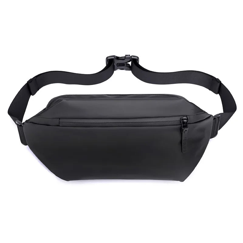Men's Multifunctional PU Crossbody Bag – Outdoor & Business Men's Crossbody Bag Qme black