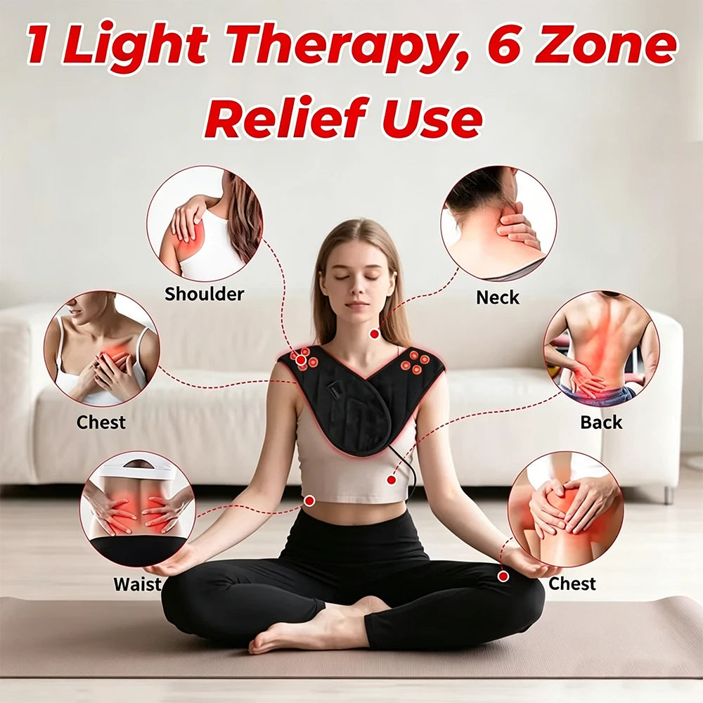 Red & Infrared Light Therapy Pad 660nm 850nm – Neck & Shoulder Light Therapy Pad Qst