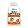 Organic Ashwagandha Capsules with Black Pepper – Vegan Herbal Supplement Qst 60 count-1 bottle