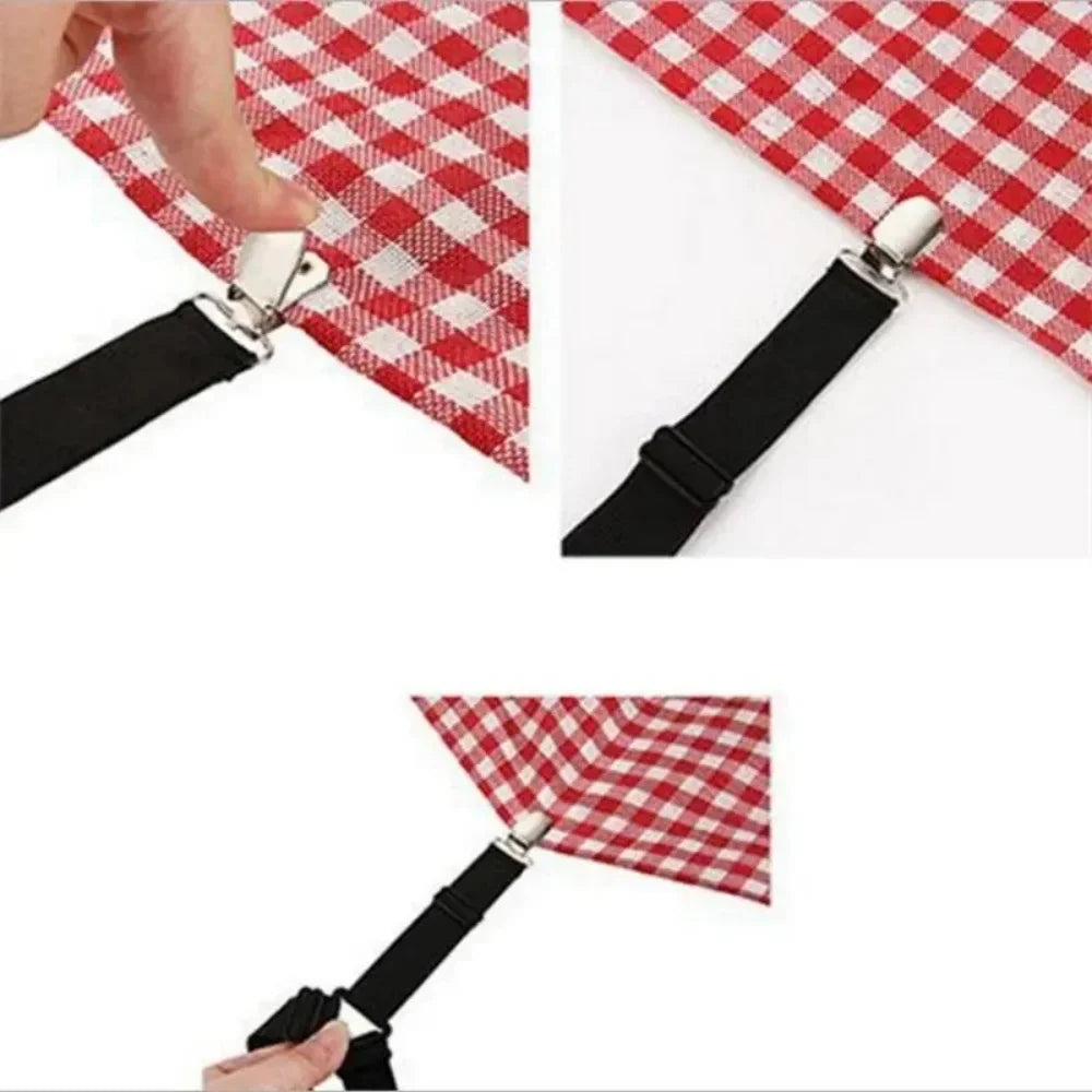 Triangle Bed Sheet Holders – Adjustable Elastic Clips 4PCS Bed Sheet Holders Qme