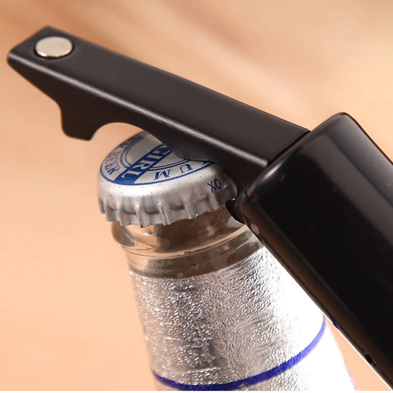 Wine Bottle Shaped Foldable Corkscrew & Fridge Magnet Opener Wine Bottle Opener Qst