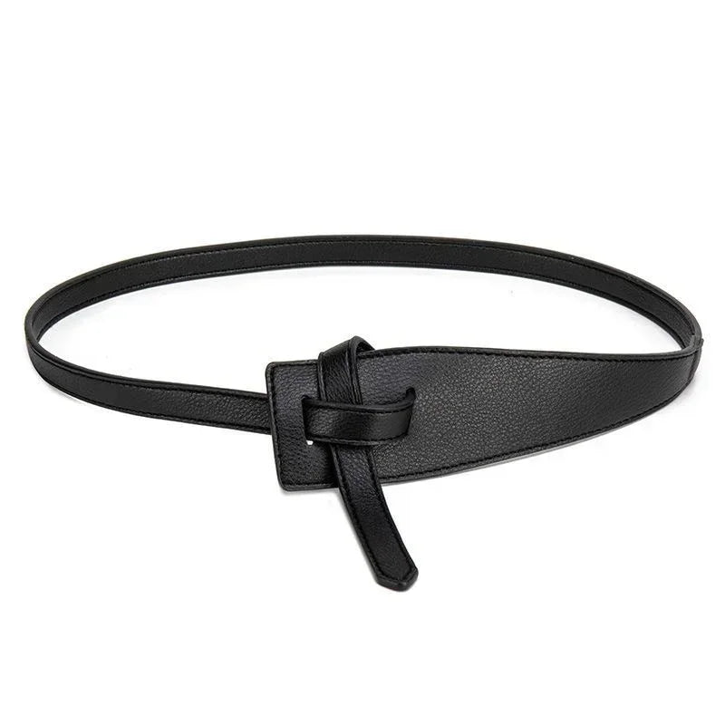 Women's Korean Minimalist Coat Belt – PU Buckle Waist Tie Women's Fashion Belt Qme