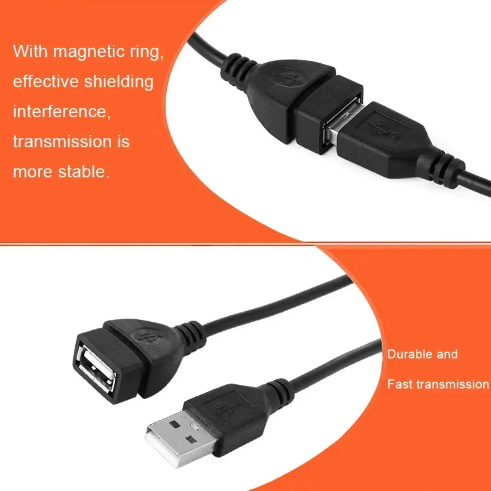 USB 2.0 Male to Female Extension Cable – Laptop, TV & PC USB Extension Cable Qme
