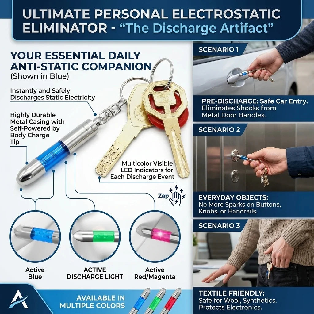 Portable Anti-Static Keychain – Static Electricity Discharger Anti-Static Keychain Qme