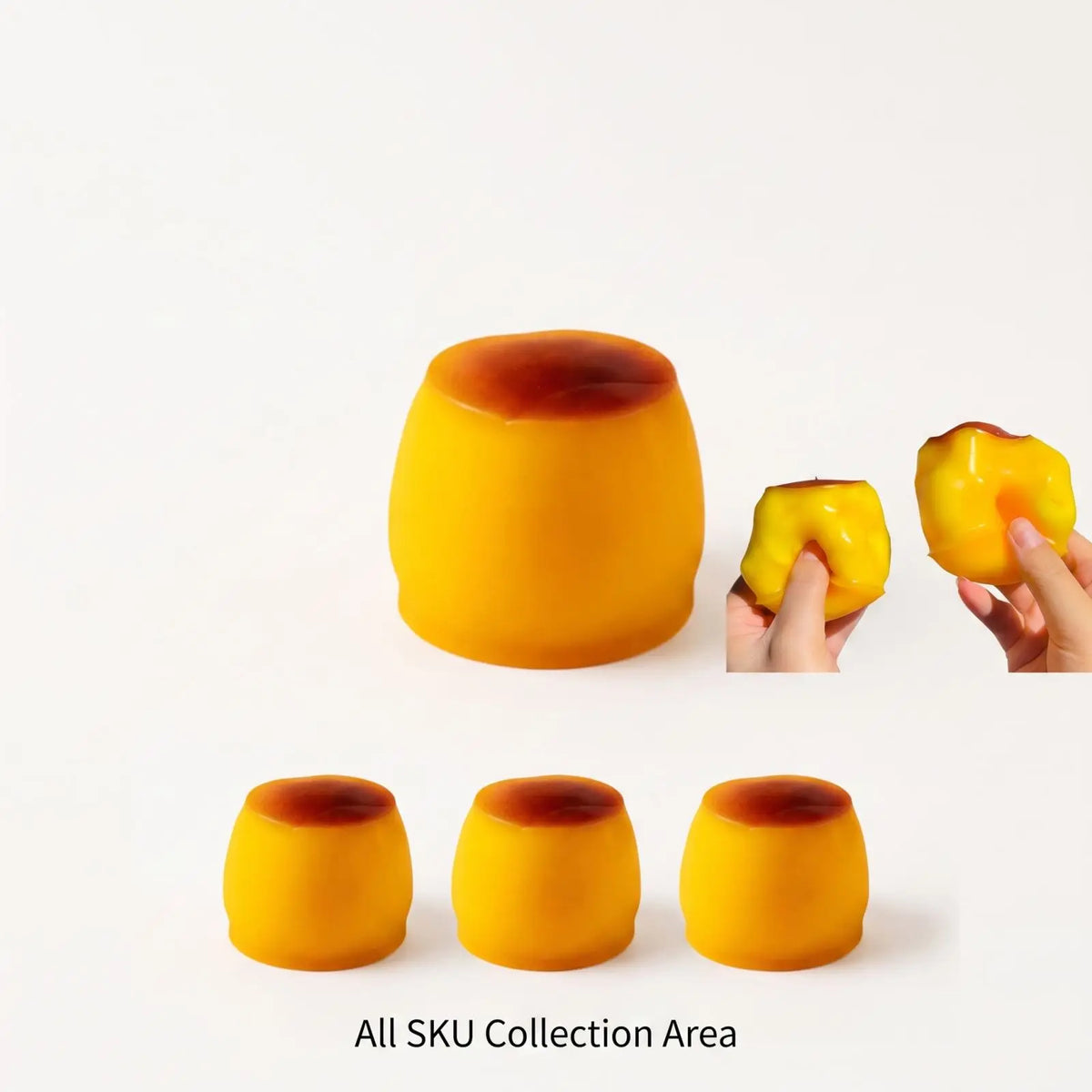 Caramel Pudding Slow-Rising Squishy Fidget Toy – Soft & Cute Squishy Fidget Toy Qme