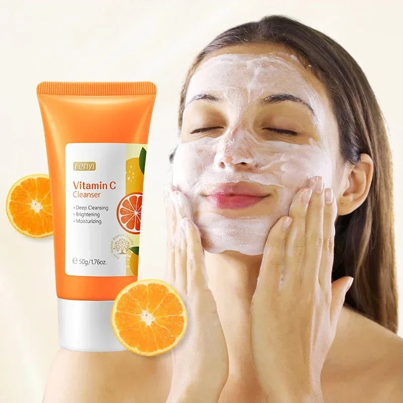 REAROYA Vitamin C Foam Face Cleanser – Brighten & Deep Clean Facial Cleanser Qst
