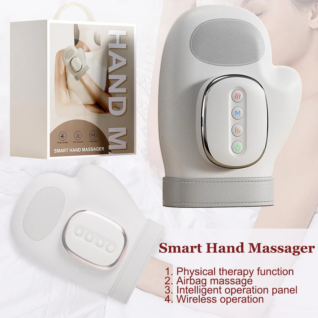 Cordless Hand Massager with Heat & Compression – 5 Levels Hand Massager Qst