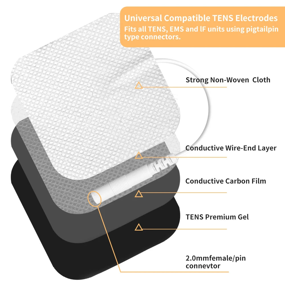 TENS EMS Electrode Gel Replacement Pads 10/20/50 Pcs Electrode Gel Pads Qst