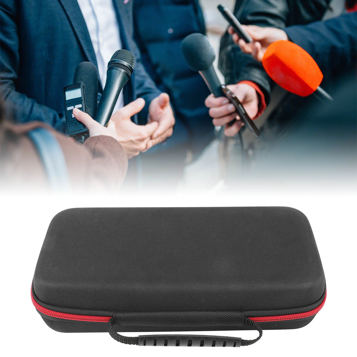 EVA Shockproof Wireless Microphone Storage Case Bag Microphone Storage Case Qst