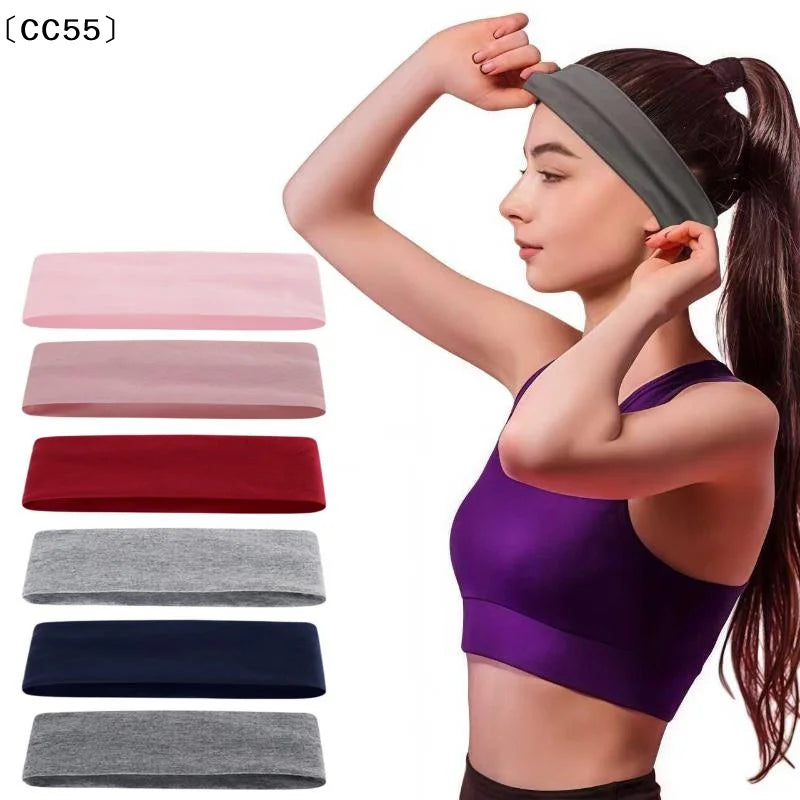 Retro Elastic Sweat-Wicking Sports Headband for Women Sports Headband Qst