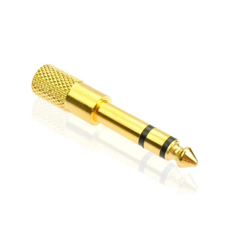 6.5mm to 3.5mm Gold-Plated Stereo Audio Adapter – 5-Pack Audio Adapter Qme