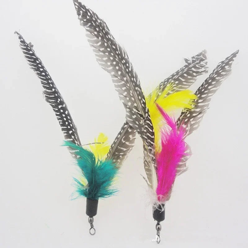 3-Pack Feather Wand Replacement Heads – DIY Cat Teaser Toy Cat Teaser Toy Qme