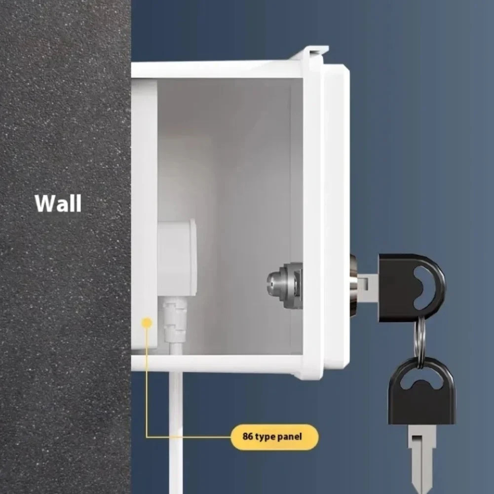 Outdoor Lockable Waterproof Socket Box Cover – 86 Type Outdoor Socket Cover Qme