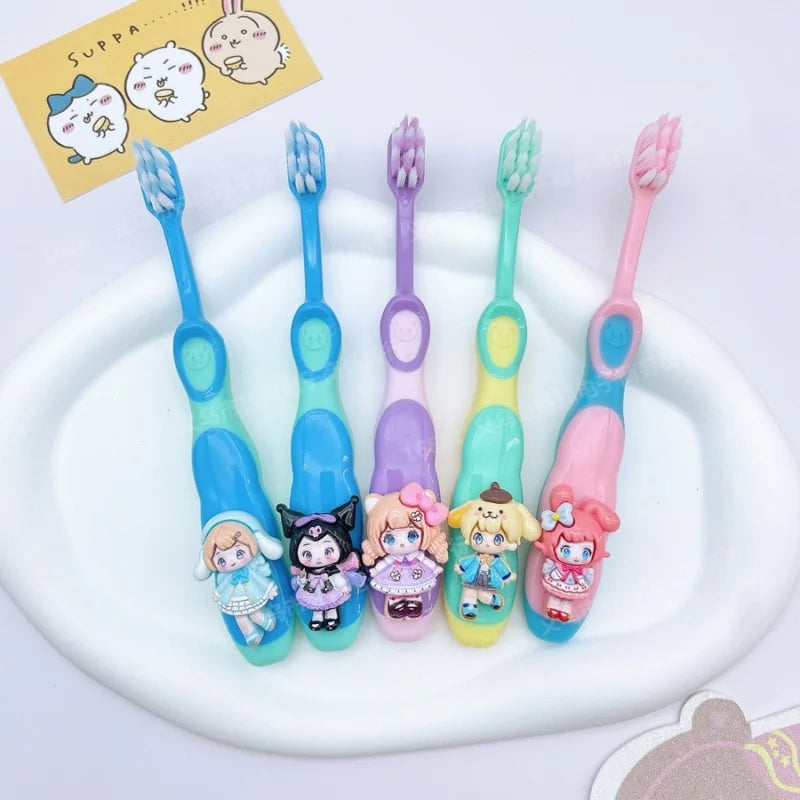 Hello Kitty Kuromi Soft-Bristle Toothbrush | 12 Colors Character Toothbrush Qme