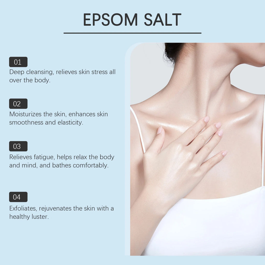 OceAura Epsom Salt Bath Soak – Mineral Exfoliating Bath Salts Mineral Bath Soak Qst