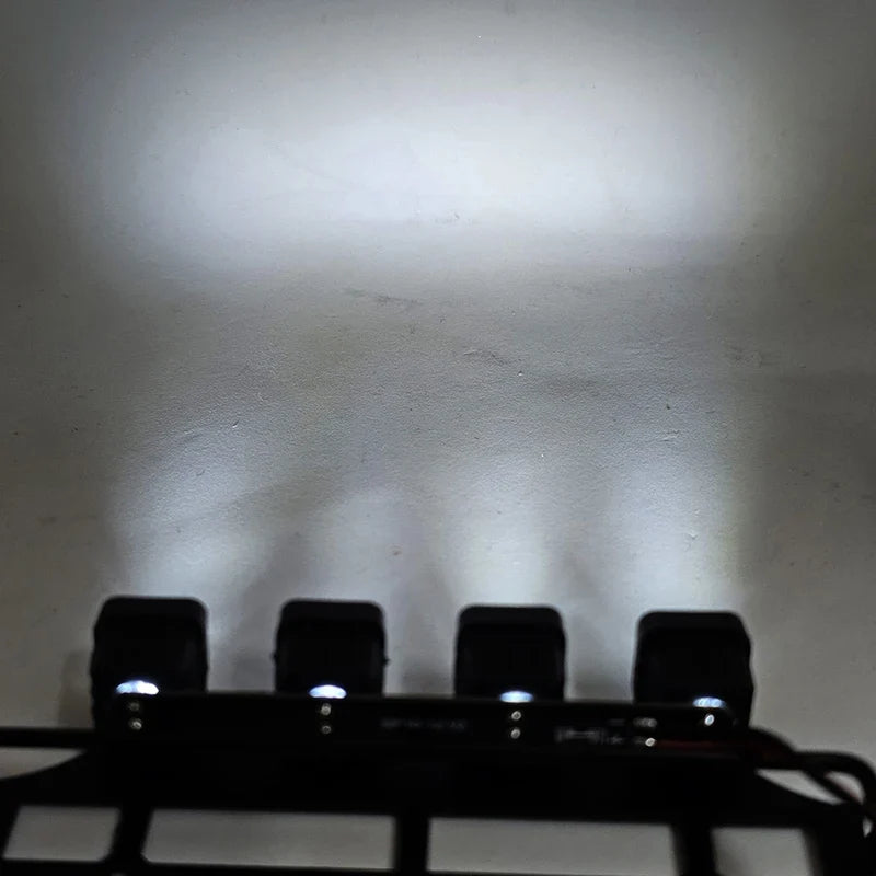 MN82 Metal Roof Rack with LED Lights – RC Model Car Upgrade RC Car Upgrade Part Qme