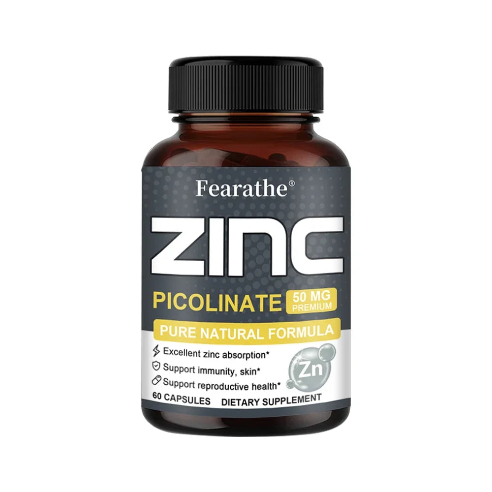 Zinc Picolinate 120 Vegan Capsules – Immune & Skin Support Zinc Supplement Qst 60count-1 bottle