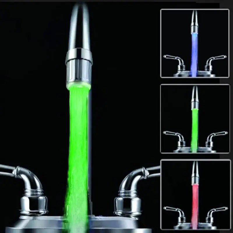 3-Color LED Temperature-Sensitive Faucet Aerator | Water Saver LED Faucet Aerator Qme