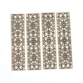 Rectangle Flower Filigree Metal Connectors – DIY Jewelry & Crafts Filigree Craft Connectors Qme Bronze