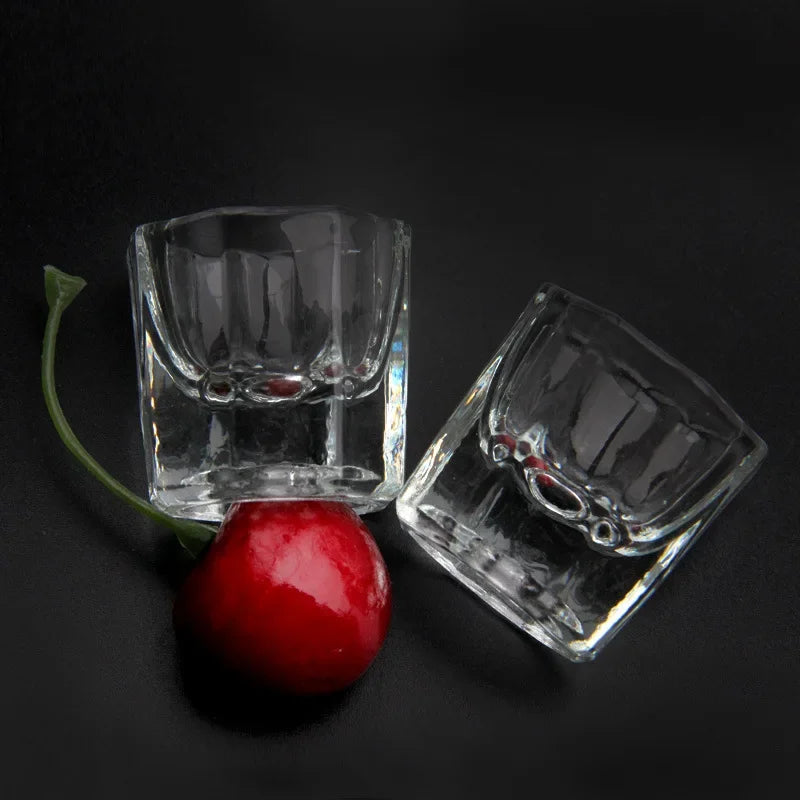 Mini Glass Crystal Dappen Dish for Nail Art – Set of 2 Nail Art Tool Qme