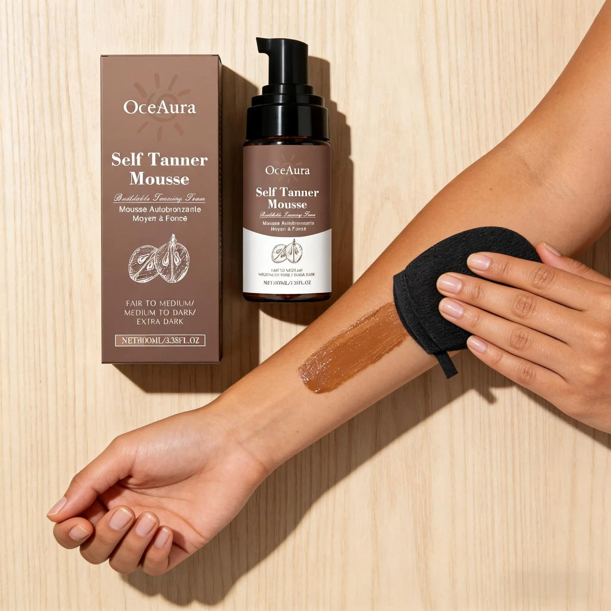 Organic Sunless Self Tanning Mousse – Face & Body Foam Sunless Tanning Mousse Qme