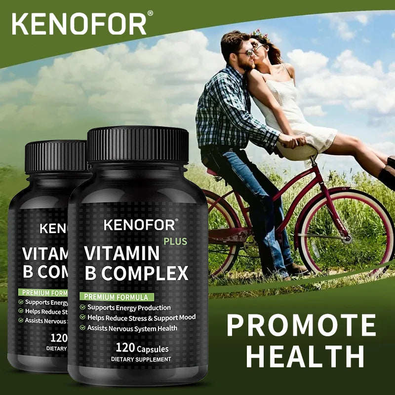 VITALXTRA B Complex Capsules 120ct – Sustained Release Formula Vitamin B Supplement Qst