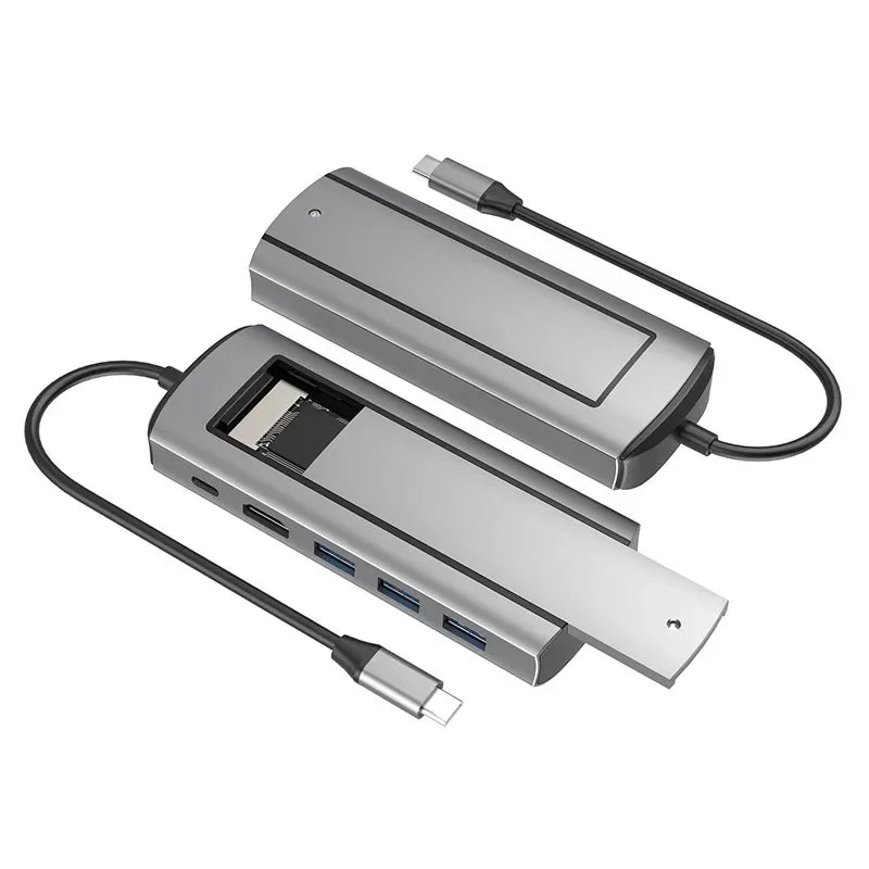 USB Hub M.2 SSD Dock with Type-C & HDMI for MacBook USB-C Docking Station Qme