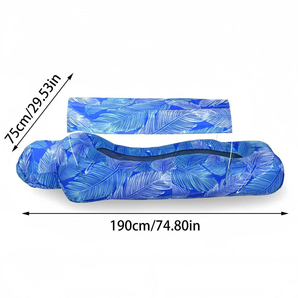 Beach Inflatable Air Lounger with Sun Shade | Portable Sofa Inflatable Lounger Qme