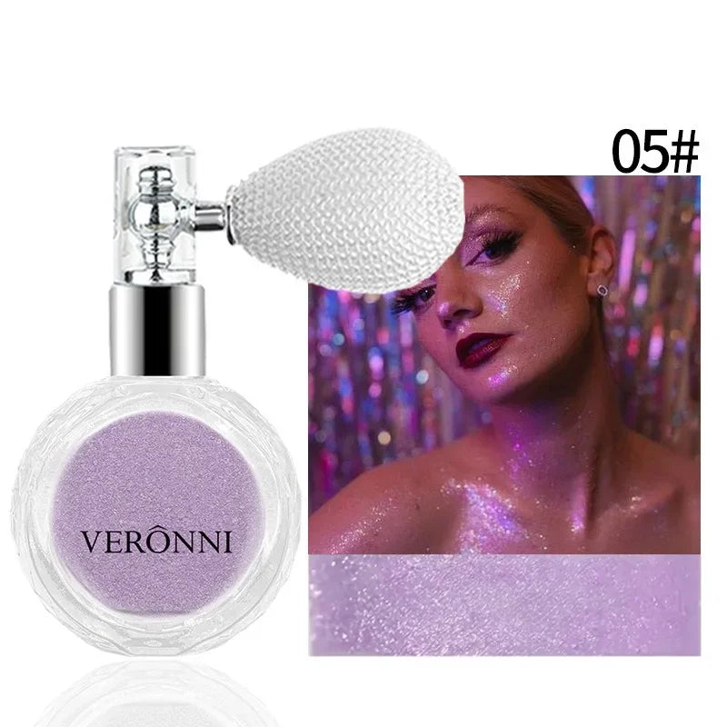 Shimmer Highlight Powder Spray – Waterproof Glitter Body Glow Body Shimmer Spray Qme