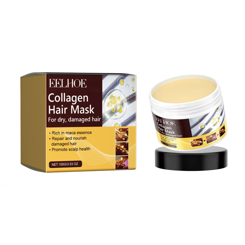EELHOE Hair Collagen Mask – Anti-Frizz Deep Moisture 100g Hair Treatment Mask Qst