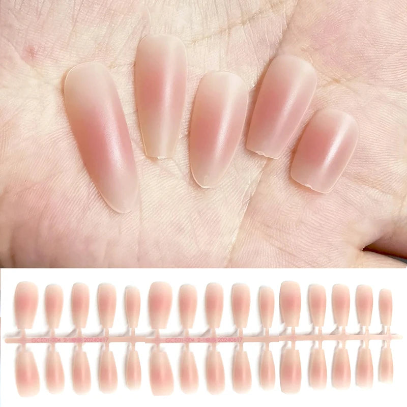 30Pcs Blush Press-On Nails – Removable False Nail Tips Set Press-On Nail Set Qst