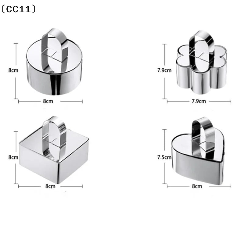Stainless Steel Mousse Cake Molds | Multiple Shapes Easy Demold Mousse Cake Molds Qme