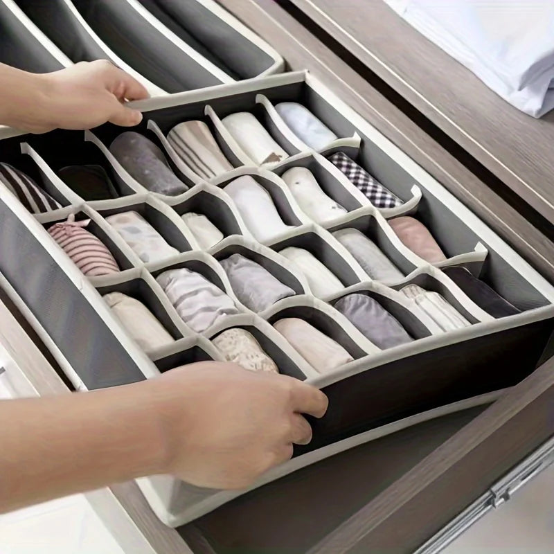 Fabric Storage Bag – Clothes & Socks Wardrobe Organizer Fabric Storage Bag Qme GRAY