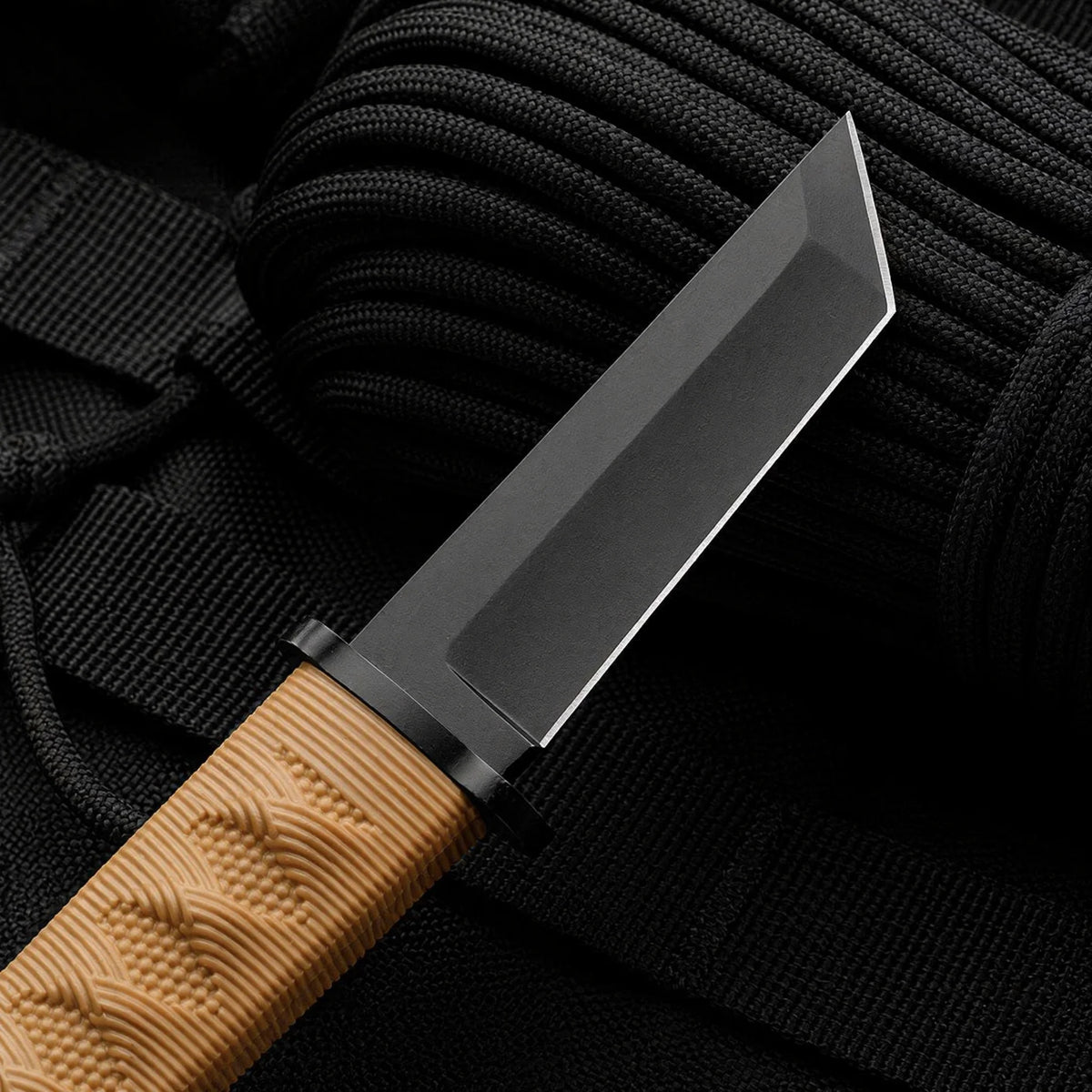 Outdoor Camping Fixed Blade Knife – Steel & Rubber Handle Fixed Blade Knife Qst