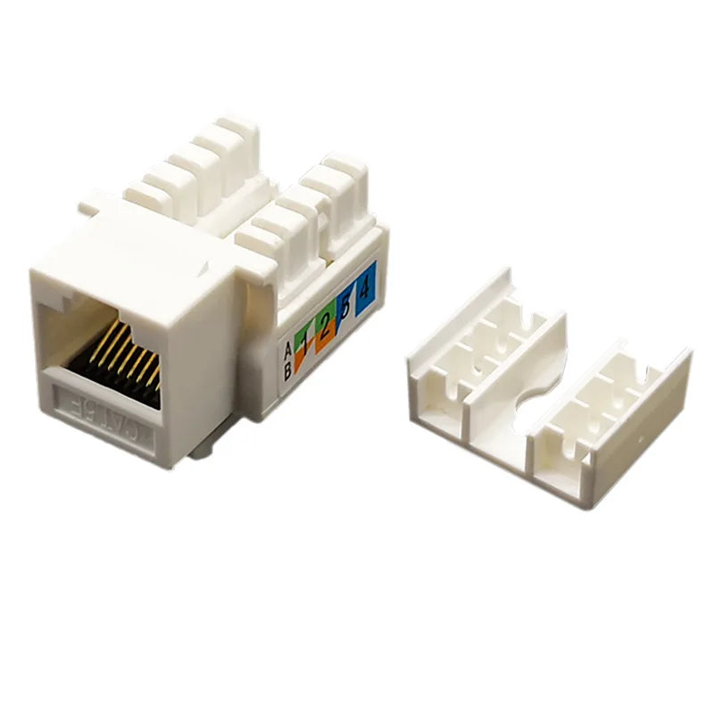 Cat5E 110 Punch Down Keystone Jack RJ45 – 10-Pack Network Keystone Jack Qme 10pcs