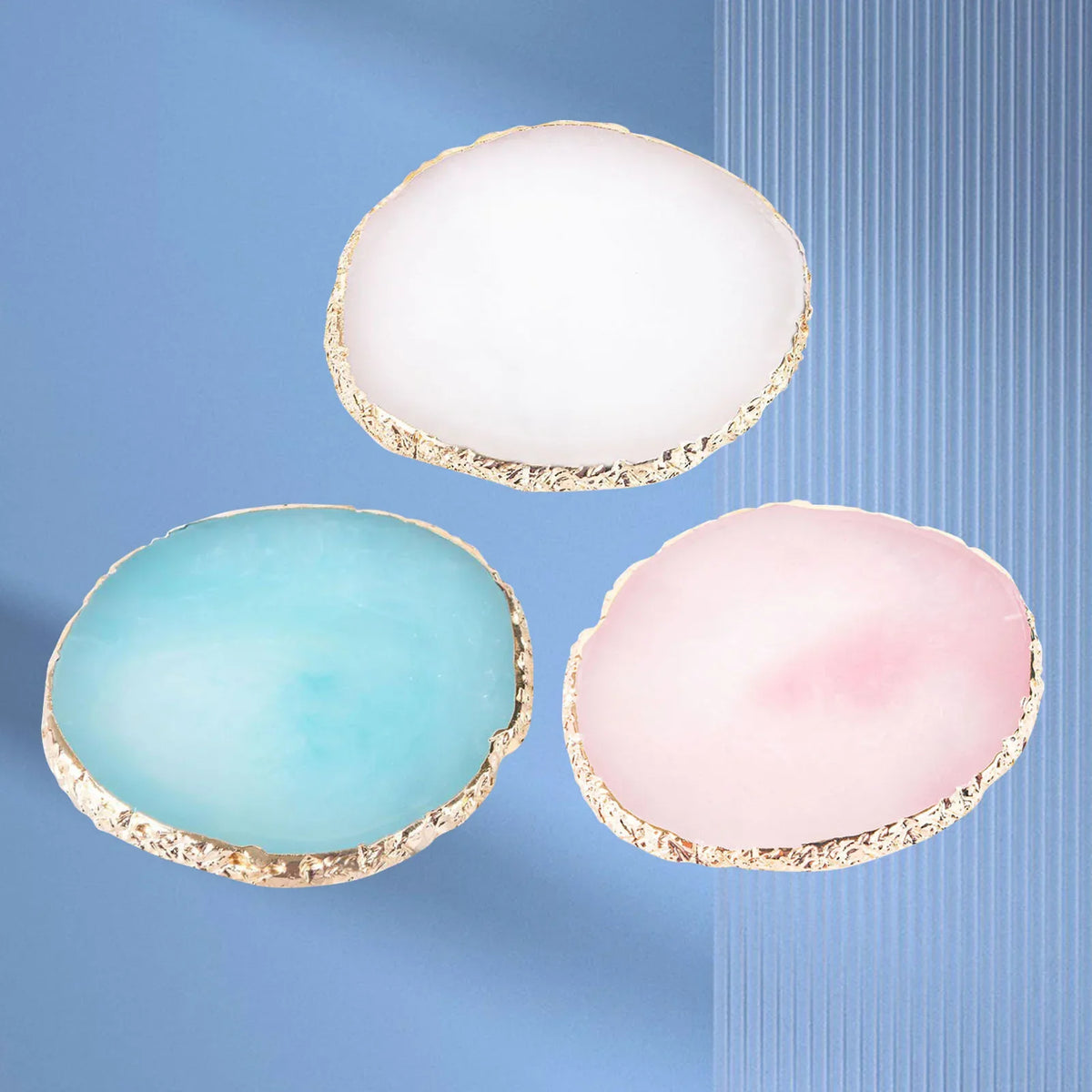 Nail Art Palette Gold Agate Resin Color Mixing Board | Qme Nail Art Palette Qme