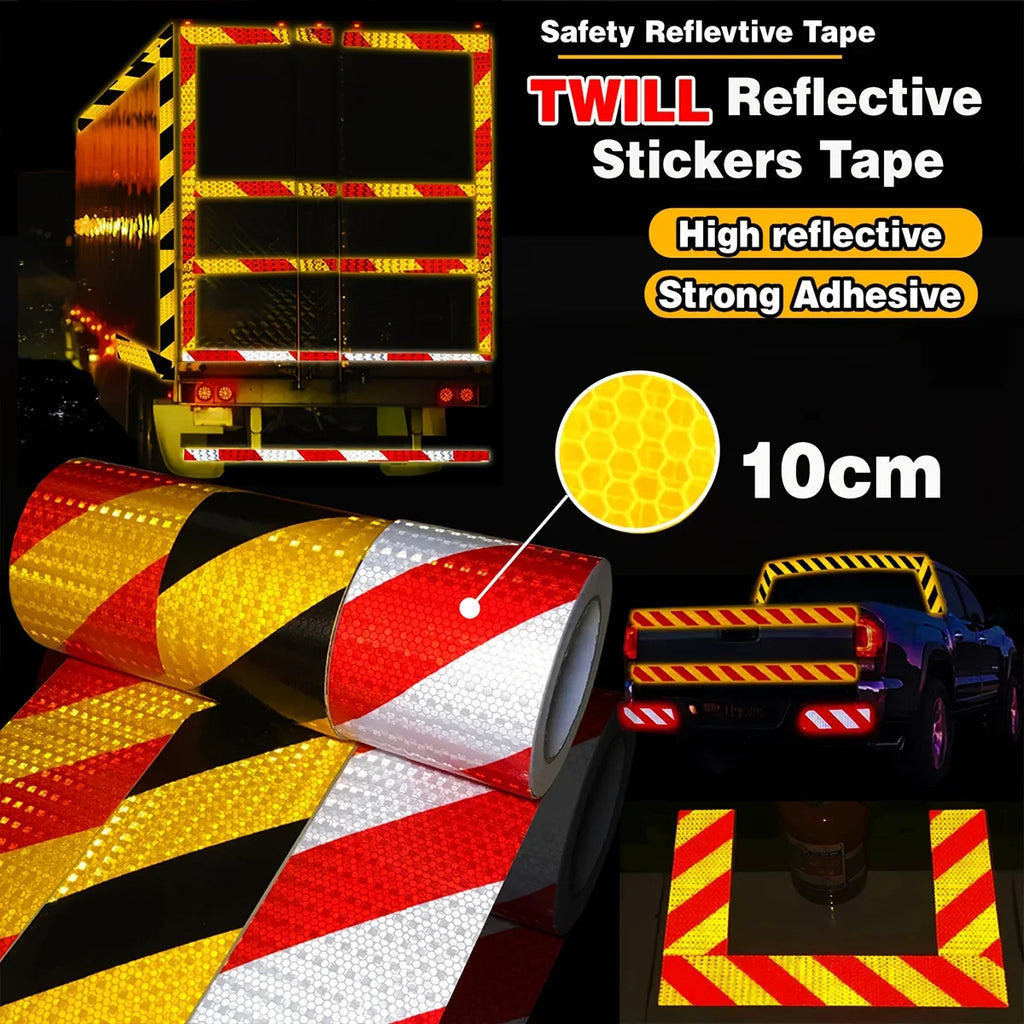 Reflective Twill Lattice Tape | Waterproof Self-Adhesive Safety Tape Reflective Safety Tape Qme