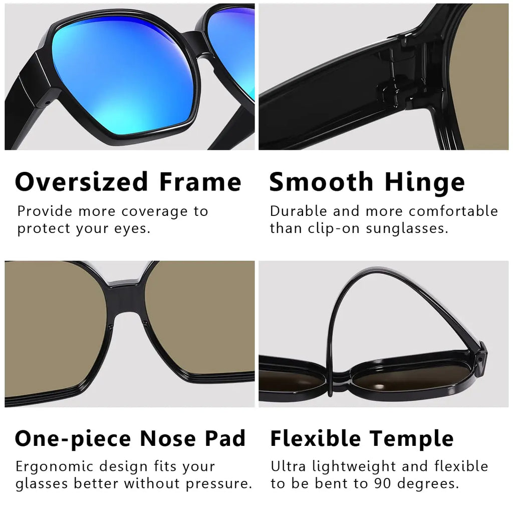 VOPHA Fit Over Polarized Sunglasses UV400 Unisex – T01 Fit-Over Sunglasses Qst