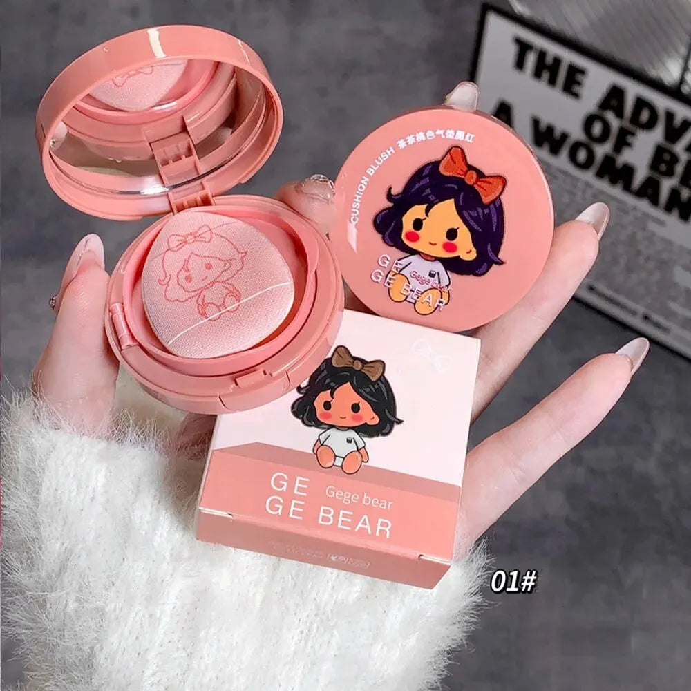 Cushion Blush Powder Puff – Blendable Long-Lasting Blusher | Qme Cushion Blush Qme