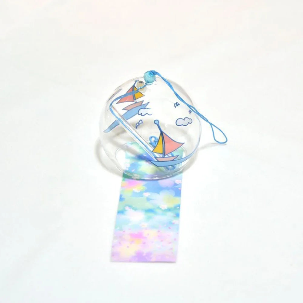 Japanese Glass Furin Wind Bell | Handmade Wind Chime Decor Wind Chime Decor Qme