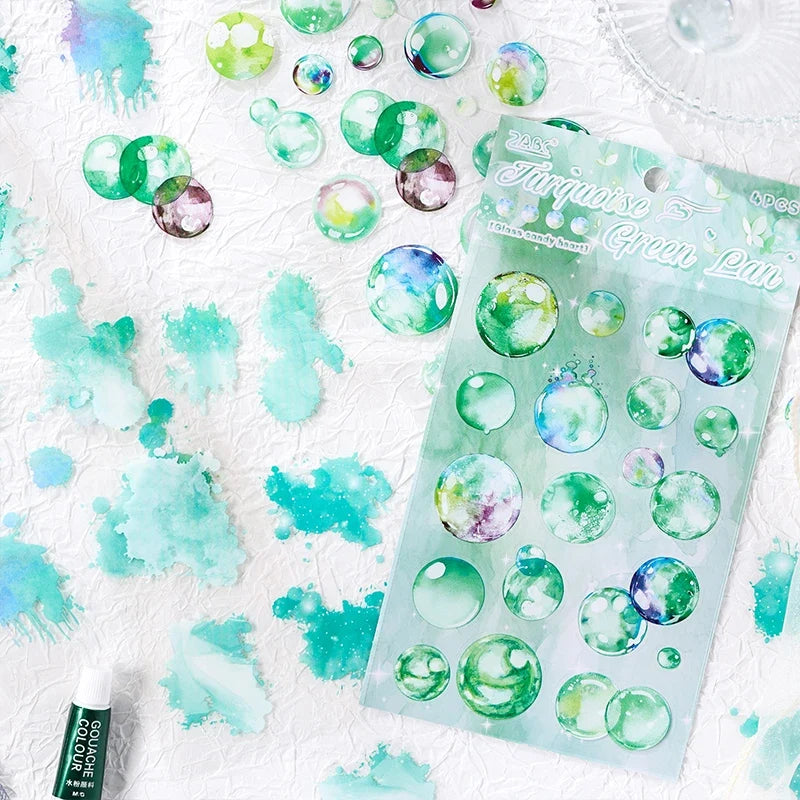 Kawaii Bubble Stickers – Scrapbooking & Junk Journal Supplies Decorative Craft Stickers Qme