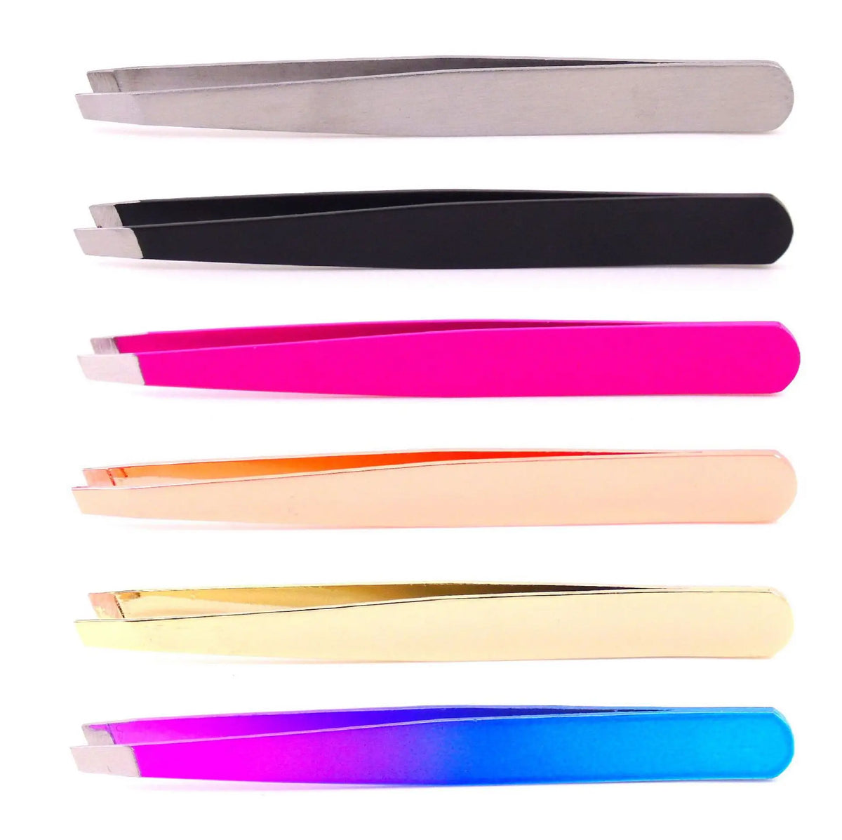 Rose Gold Stainless Steel Eyebrow Tweezers – 6 Colors Eyebrow Tweezers Qme