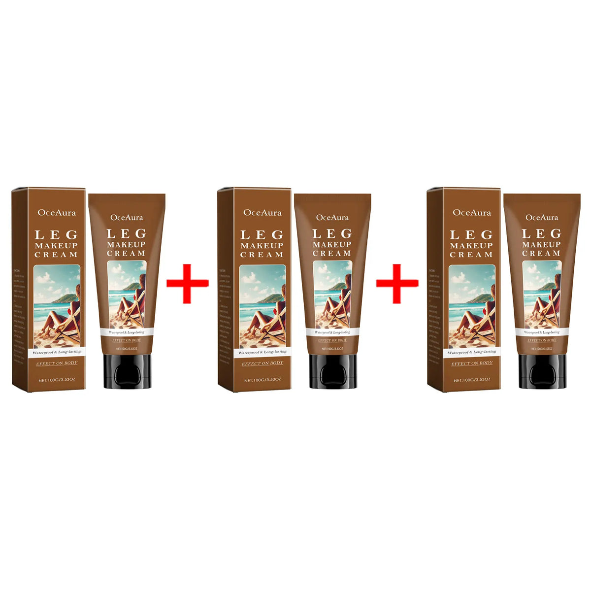 OceAura Leg Makeup Body Lotion – Waterproof Body Foundation Body Makeup Foundation Qst B X 3PCS