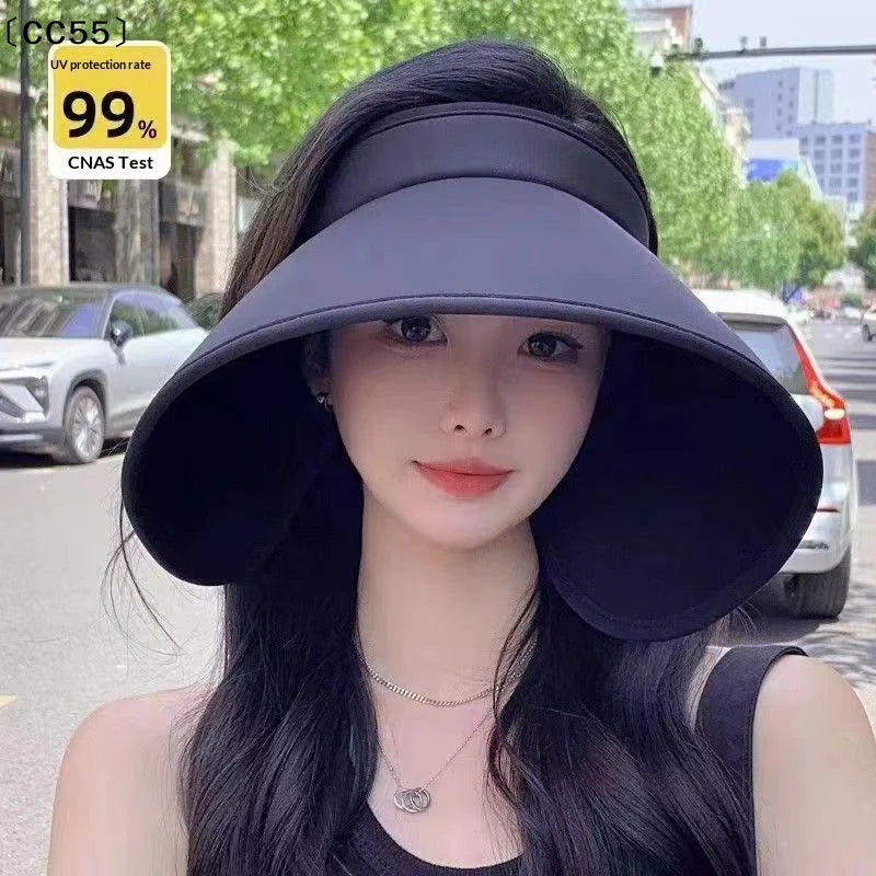 Wide Brim Foldable UV Sun Hat – Beach & Hiking Visor Cap Wide Brim Sun Hat Qst