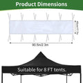 Clear Detachable Gutter Canopy Awning Extender Guard for Shed Awning Extender Guard Qme White