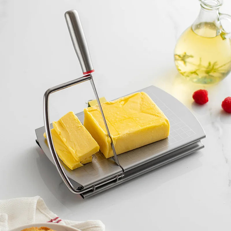 Multipurpose Stainless Steel Slicer – Cheese, Ham & Butter Food Slicer Qme Silver