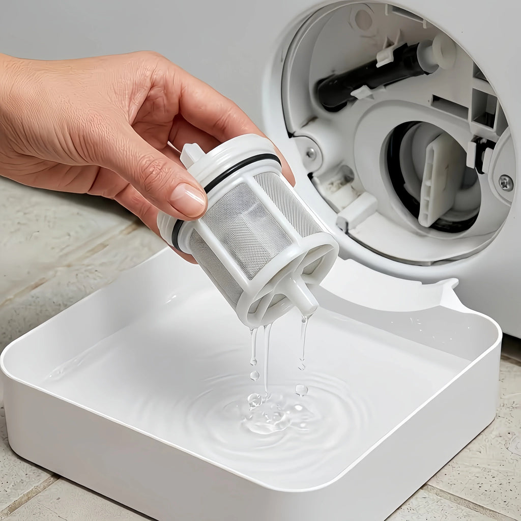 Washing Machine Drain Water Tray & Lint Filter | No Overflow Washing Machine Tray Qme