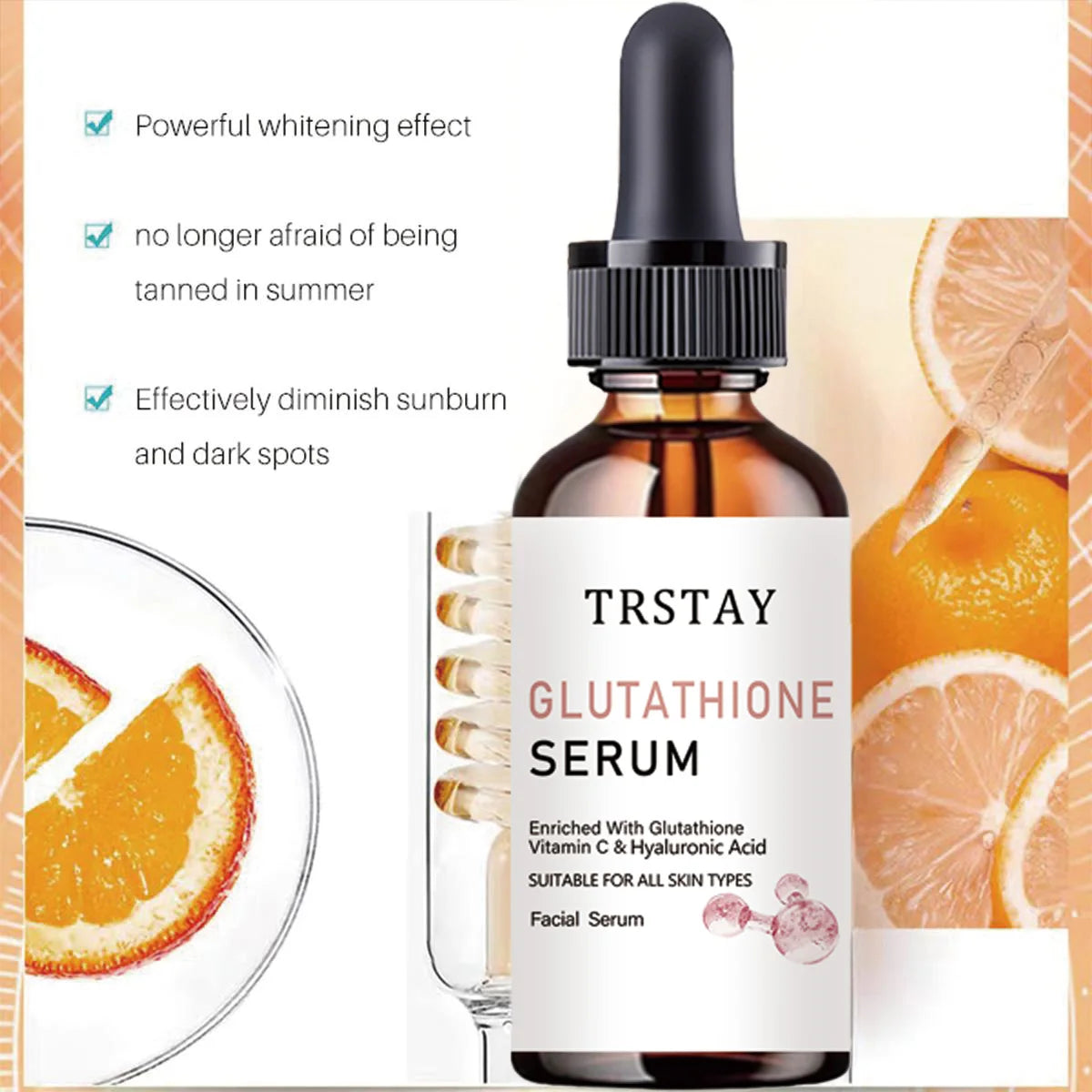 YRFKT Glutathione Face Serum – Firming & Moisturizing Oil Face Serum Qst